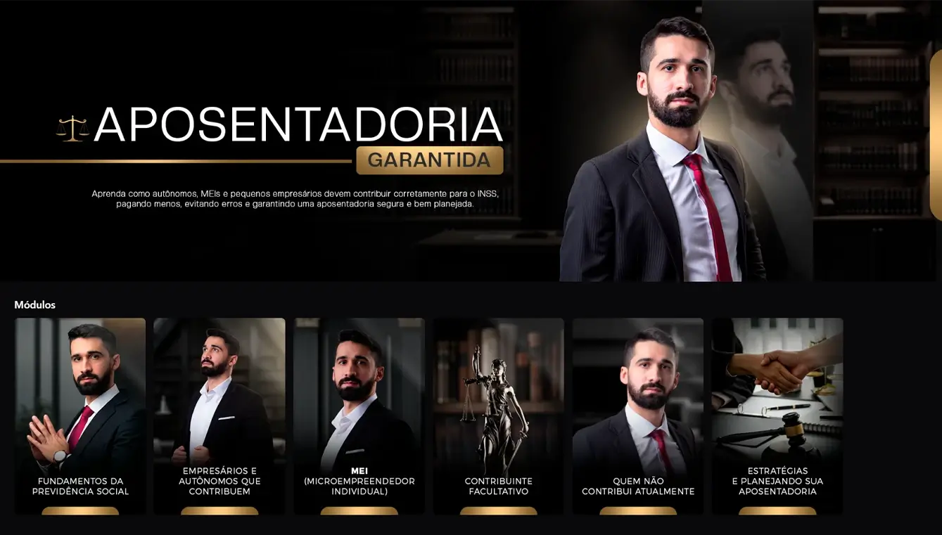 Área de membros construída por Fernando Siqueira — tela 6