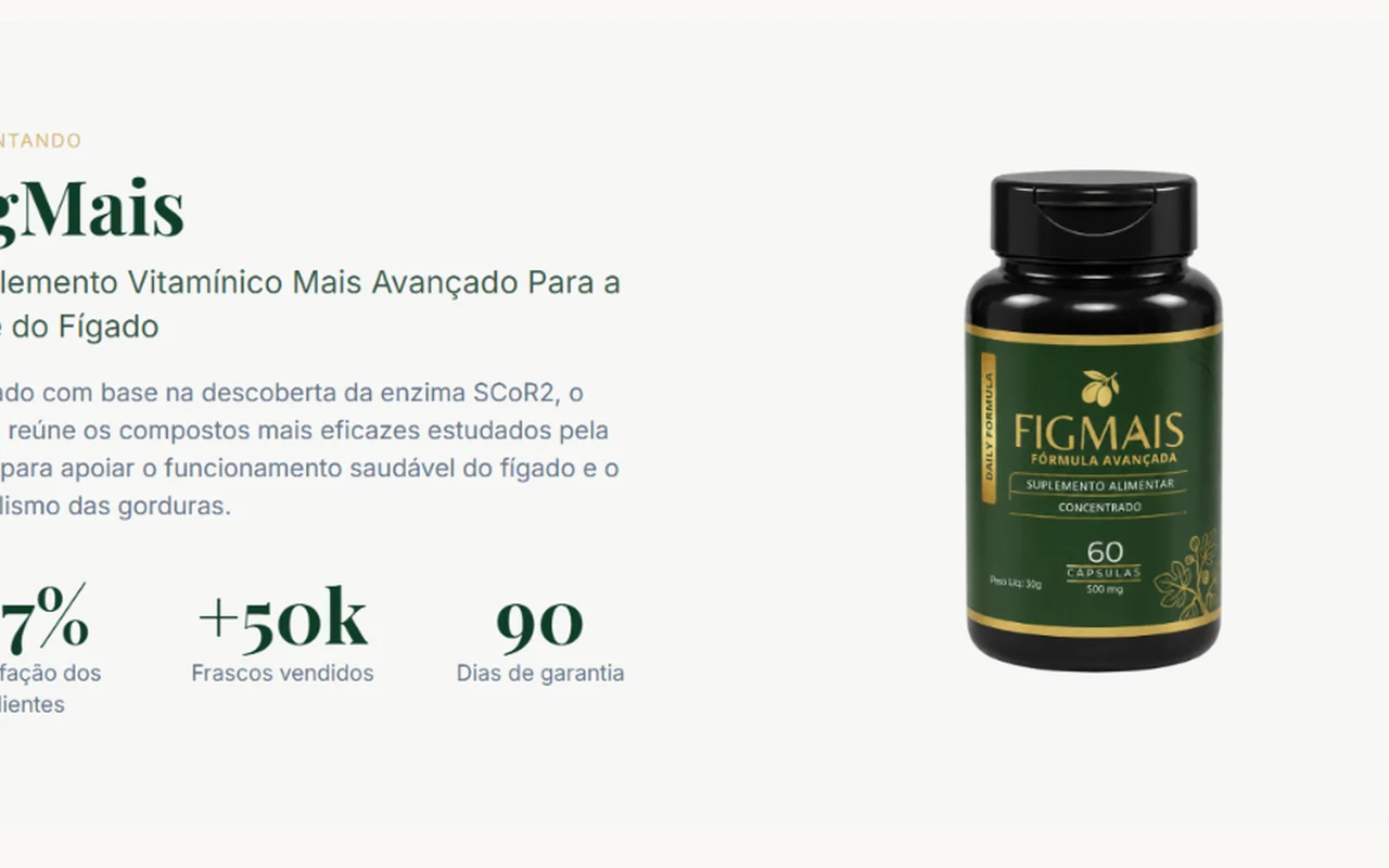 Página de produto de suplemento
